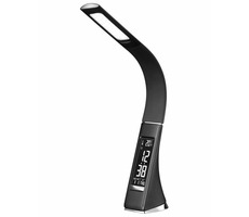 IMMAX LED stolní lampička Leather 6.5W černá / 300lm / 5V / 1.0A / 3 barvy světla / flexibilní rameno / USB