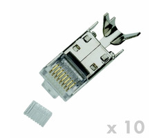 DATACOM stíněný STP konektor RJ45 CAT7 / koncovka 8p8c / 10ks