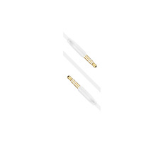 FIXED Plochý audio AUX kabel s konektory 2 x 3.5 mm jack bílá