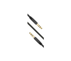 FIXED Plochý audio AUX kabel s konektory 2 x 3.5 mm jack černá