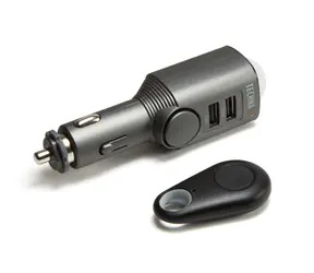 Technaxx TX-100 autoalarm s detekcí pohybu šedá / dálkové ovládání / nabíječka do auta 2x USB / vestavěná siréna 