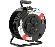 YATO YT-81054 Prodlužovák bubnový / 230V / 16 A / Počet zásuvek 4 / Zásuvka typ E | F / Délka 40 m / IP44