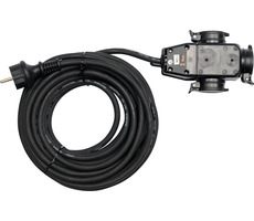 YATO YT-81162 Prodlužovací kabel s gumovou izolací / Napětí 230 V / Počet zásuvek 3 / Délka 20 m / IP44