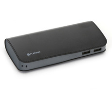 PLATINET PMPB15LB černá / powerbanka / 15 000 mAh / 2x USB + microUSB / kožená