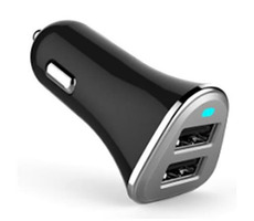 PLATINET PLCR2B černá / autonabíječka / 2x USB / 3.4 A / 1m microUSB kabel