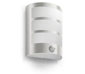 Philips Python IR 6W nerez / LED venkovní nástěnné svítidlo s pohybovým čidlem / 600lm / 2700K / IP44 / vč. zdroje