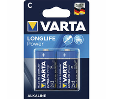 Varta Longlife Baterie LR14 (C malé mono) / 1.5V / 7800 mAh / alkalická / 2 ks / v blistru