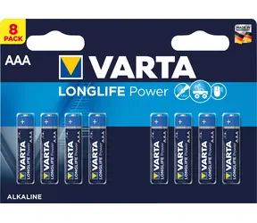 Varta Longlife Baterie AAA 8ks / 1.5V / alkalická / v blistru