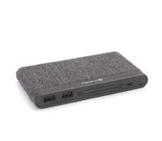 PLATINET PMPB10FGD tmavě šedá / powerbanka / 10 000 mAh / Li-Pol / 2x USB + microUSB / látkově oplétaná