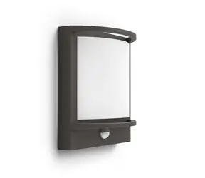 Philips Samondra IR 12W antracitová / LED venkovní nástěnné svítidlo s pohybovým čidlem / 1200lm / 2700K / IP44