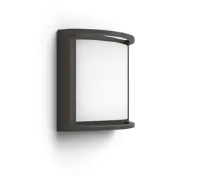 Philips Samondra 12W antracitová / LED venkovní nástěnné svítidlo / 1200lm / 2700K / IP44
