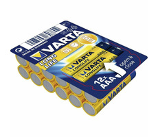 Varta Longlife Baterie AAA 12ks / 1.5V / 1200 mAh / alkalická / v boxu