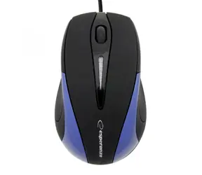 Esperanza EM102B Sirius černo-modrá / optická myš / 800 DPI / USB / 3 tlačítka + kolečko / blister