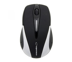 Esperanza EM101S Antares černo-stříbrná / bezdrátová optická myš / 800DPI / 2.4GHz / USB receiver / 3 tlačítka + kolečko