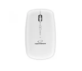 Esperanza EM120W Saturn bílá / bezdrátová optická myš / 1600 DPI / 2.4 GHz / USB přijímač / 4 tl.+kolečko