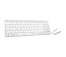 Esperanza EK122W bílá / set bezdrátová klávesnice + optická myš / 2.4 GHz / USB přijímač / US layout / 1600 DPI / 4 tl.