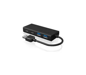 Icy Box IB-HUB1426-U3 USB Hub černá / 2x USB 3.0 / 2x USB-C / s připojením USB 3.0 AM