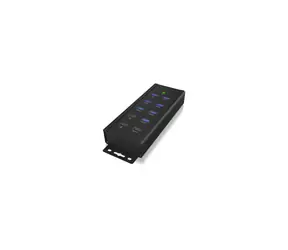 Icy Box IB-HUB1703-QC3 USB Hub černá / 7x USB 3.0 / 1x QC 3.0 nabíjecí port / 2x rychlý nabíjecí port