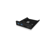 IcyBox IB-HUB1417-i3 černá / čtečka paměťových karet SD & microSD do 3.5" pozice / USB Hub / 2x USB / USB-C