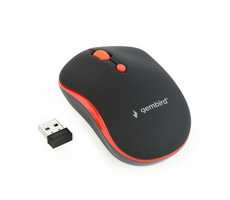 Gembird MUSW-4B-03-R černo-červená / bezdrátová optická myš / 1600 DPI / USB