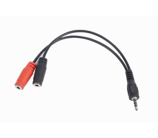 Gembird 3.5mm stereo jack na 2x 3.5 mm jack samice / audio+mikrofon / délka 20cm