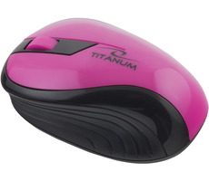 Titanum TM114P RAINBOW růžová / Bezdrátová optická myš / 1000DPI / 3D / 2.4GHz