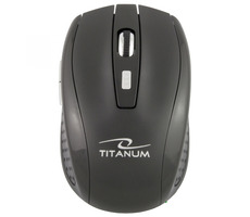 Titanum TM105K SNAPPER černá / Bezdrátová myš / 1600DPI / 2.4 GHz / 6 tlačítek