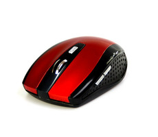 Media-Tech RATON PRO červená / bezdrátová optická myš / 1200 CPI / 2.4GHz / 5 tl. + kolečko / 2x AAA