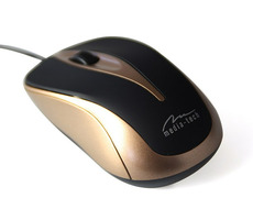 Media-Tech PLANO mokka / optická myš / 800 CPI / USB / 3 tl. + kolečko / 1.4 m
