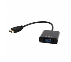 Gembird adaptér HDMI-A (M) na VGA (F) + 3.5 mm audio kabel / černá