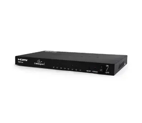 Gembird HDMI splitter 8 portů / až 4K výstupní rozlišení / podpora 3D videa / digitální zesilovač signálu