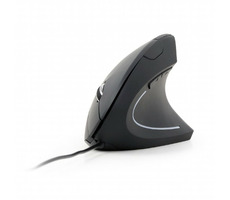 Gembird MUS-ERGO-01 ergonomická optická myš / 3200 DPI / 6 tlačítek / USB / černá