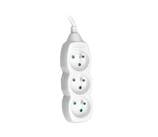 Tracer PowerCord Prodlužovací kabel 3 m bílá / 3 zásuvky / VDE certifikace