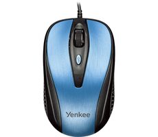 Yenkee Quito modrá / Optická myš / 2400 DPI / 4 tlačítka / USB / 1.45m