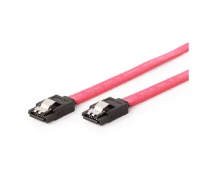 Gembird SATA III datový kabel 1m / kovové spony / červená