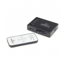 Gembird HDMI přepínač rozhraní s 5 porty / 5x HDMI IN / 1x HDMI OUT / černá