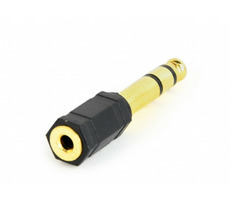Gembird audio adaptér jack 6.35 mm (M) na jack 3.5 mm (F) / černá