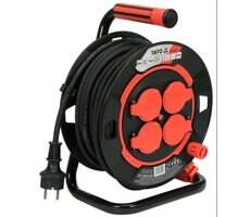 YATO YT-81052 Prodlužovák bubnový / 230V / 16 A / Počet zásuvek 4 / Zásuvka E|F / Délka 20m / IP44