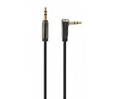 Gembird 3.5 mm stereo audio kabel 1.8m černá / 1x 3.5 mm jack rovný (M) / 1x 3.5 mm jack pravoúhlý (M)