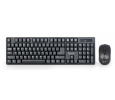 Gembird KBS-W-01 / bezdrátový set myš+klávesnice / US layout / černá