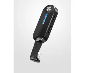 USAMS SJ357 Lightning Dual Adapter vč. LED Světla černá 