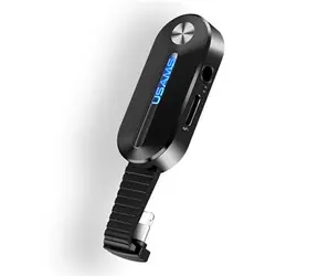 USAMS SJ358  Lightning & 3.5mm+Lightning Adapter vč. LED Světla černá 
