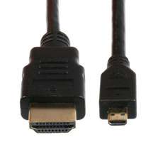 Raspberry Pi kabel propojovací Micro HDMI (M) na HDMI (M) / stíněný / 1.8m / černá