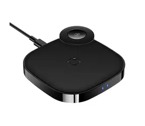 USAMS CD89 2v1 Bezdrátová Nabíječka pro Hodinky & Telefon černá