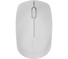 Rapoo M100 Silent Multi-Mode světle-šedá / bezdrátová optická myš / 1300 DPI / 2.4 Ghz / BT 3.0 a 4.0 / 3 tl. + kolečko