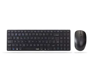 Rapoo 9300M Multi-Mode černá / bezdrátová sada klávesnice a myši / 2.4 GHz / BT 3.0 a 4.0 / CZ-SK verze