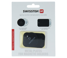 SWISSTEN Set kovový lepicí štítek a podložka k magnetickým držákem do auta (retail pack)