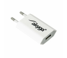 TRX Akyga USB nabíječka 220V bílá / 5V / 1A 