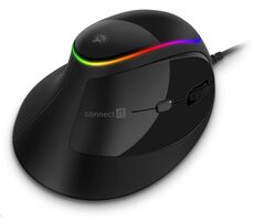 CONNECT IT GAME FOR HEALTH CMO-2800-BK černá / Ergonomická vertikální myš / 3200DPI / 6 tlačítek / USB / 1.5 m