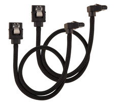 Corsair Premium Sleeved SATA 6Gbps kabel lomený 30cm černá (2ks)